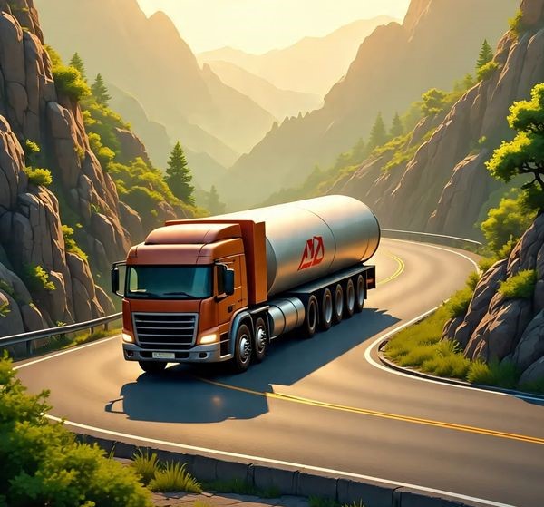Oil Tanker Truck Transport